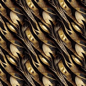 Wild Glamour, Abstract Snake Snakeskin Print, Animal Print, Ornate, Regal, Intricate Details, Vibrant Colors, Luxury