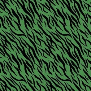 Smaller Scale Tiger Stripes on Green