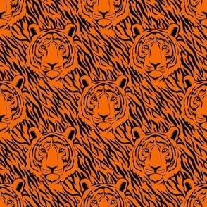 Smaller Scale Tigers and Stripes on Orange