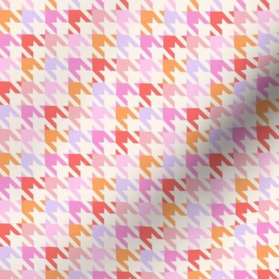 Tiny Houndstooth fun retro 90s fashion micro in red pink purple