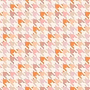 Tiny Houndstooth fun retro 90s fashion micro in orange peach