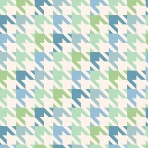 Small Houndstooth 90s fashion retro blue green