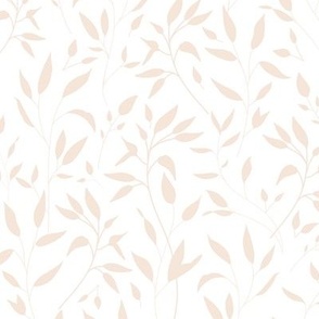 Leaves and Ferns in Peach