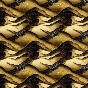 Wild Glamour, Abstract Crocodile Skin Alligator Skin Croc Print, Animal Print, Ornate, Regal, Intricate Details, Vibrant Colors, Luxury