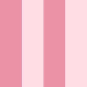 2” Vertical Stripes, Cotton Candy and Rose