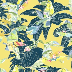 Tucano papercut rainforest yellow