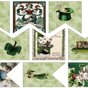 Vintage St Patrick's Day Bunting Fat Quarter