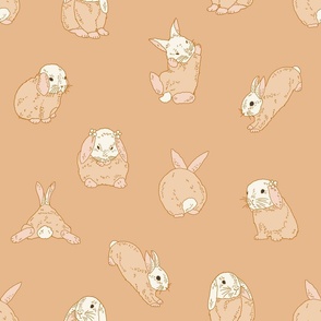 Baby Bunnies Coral Large