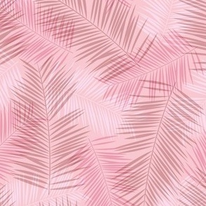 Tropical palm leaves - abstract surf garden in pink mauve