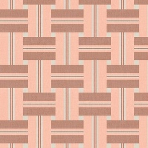 Striped tape check pale pink nude