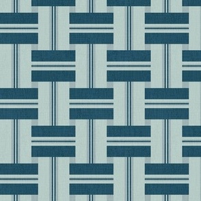 Striped tape check teal