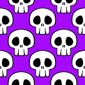 Skulls on purple