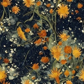 midnight goldenrod florals