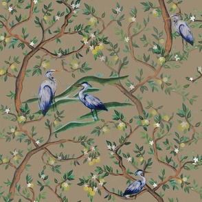 Herons Under the Lemon Tree