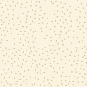 Scattered Little Dots Block Printed Taupe on Cream