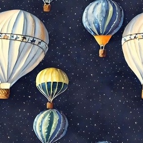 navy sky hot air balloons