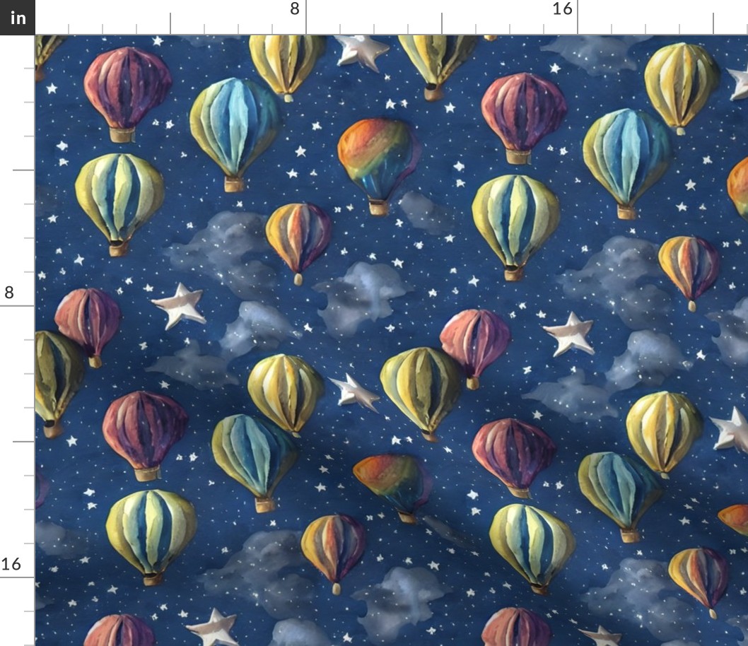 starry sky hot air balloons
