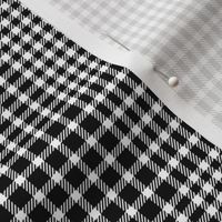 Glen Urquhart estate check tartan from 1840, 6" black and white