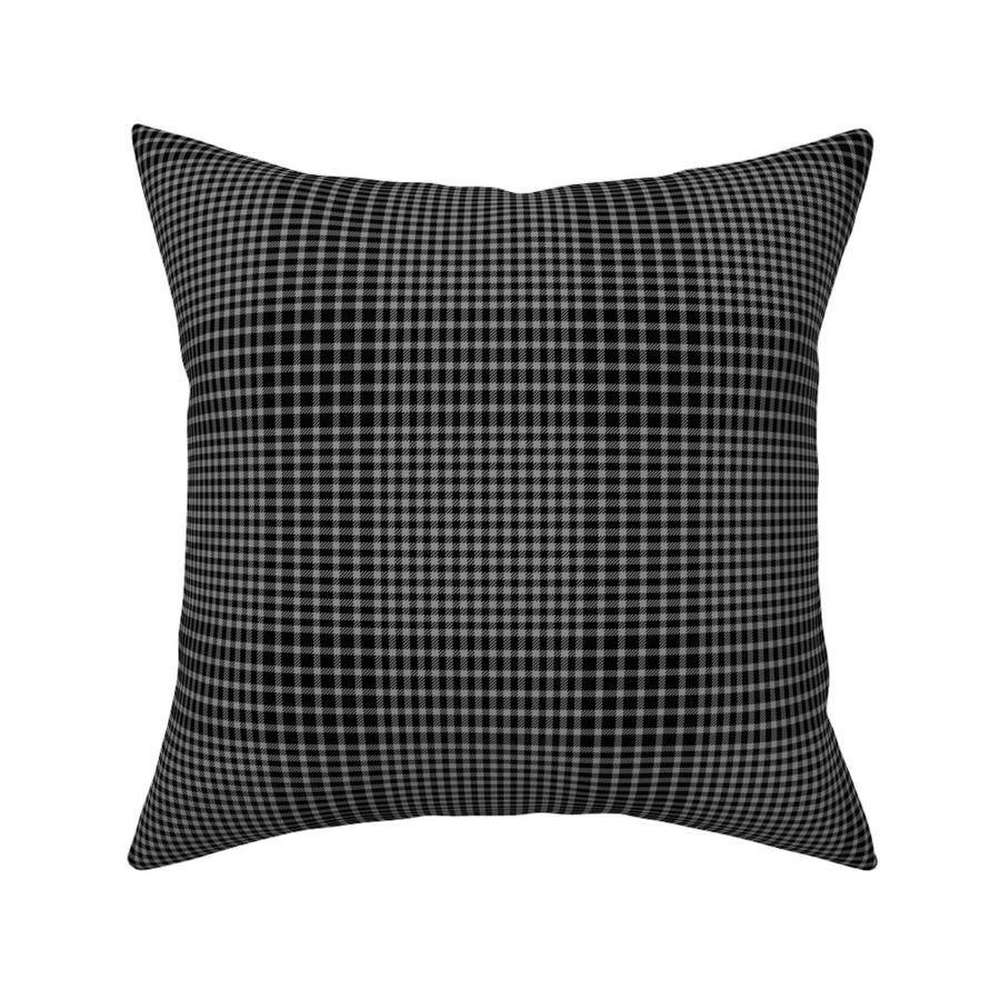 Glen Urquhart estate check tartan from 1840, 6" black and grey