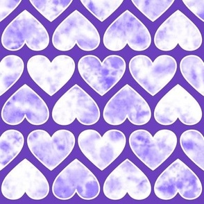 Purple Tie Dye Hearts Medium