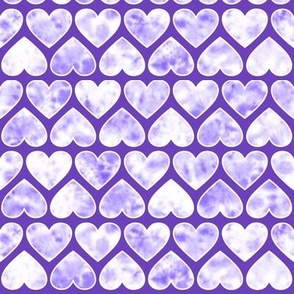 Purple Tie Dye Hearts Small