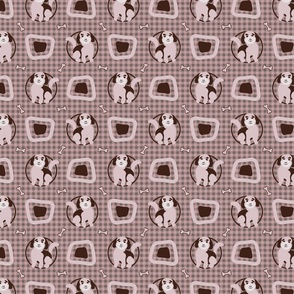 Doodle Pet Puppy Dog Round Square Rose, Blush, PINK MINI, Muted; Doodle,  Golden Doodle, Cute, Cuter, Cutest Kids Sheets, Baby Boy, Baby Girl, Blanket, Gray, Green, Geometric, Grid, Check, checkerboard, Blanket, Nursery, Baby Shower, dog birthday party—10