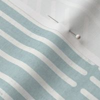 Pastel aqua green (#bad1d2)  mudcloth weaving lines - soft neutral mint green and white - jumbo