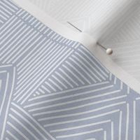 Pastel Blue (#bac4d6) mudcloth weaving lines - soft neutral powder blue and white - medium