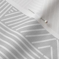 Dove Grey (#d0d0d0) mudcloth weaving lines - soft neutral, completely neutral light grey and white - large