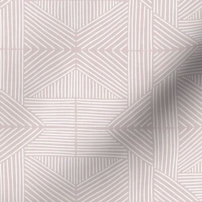 Pale rose grey (#ddcbcb) mudcloth weaving lines - soft neutral, dusty pink and white - medium