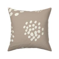 Abstract Cotton Dot Clusters- Large Tan and Cream Neutrals