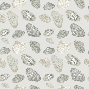 Clam Shells-Soft Grey