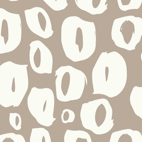 Holy Calamari Ohhhs Large Print in Tan Cream