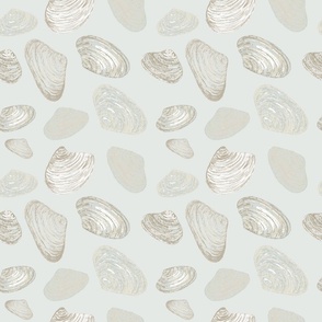 Clam Shells-Soft Blue