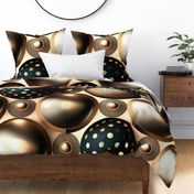 Large Scale, Metallic Dots, Graphic Dots,