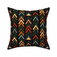 Lake Life Camping Tent Chevron Pattern Hidden Whimsy Aesthetic Mountain Adventure 