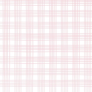 Large | Hand Drawn Plaid in Pink