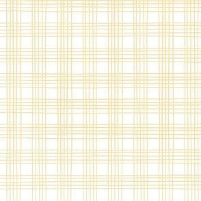 Large | Hand Drawn Plaid in Yellow