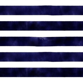 Watercolor Stripe — Navy