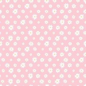 Small | Ditsy Daisy Pattern on Pink