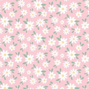 Small | Daisy Pattern on Pink