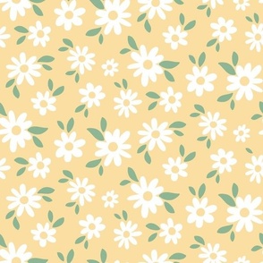 Medium | Daisy pattern on Yellow