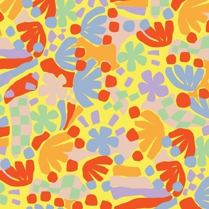 Whimsical Floral - Large - Yellow