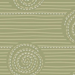 Sage Green Dotted Circles, Smaller Scale