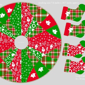 Cut And Sew Tree Skirt  stocking one yard 