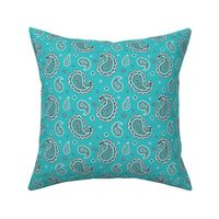 Western paisley turquoise small scale