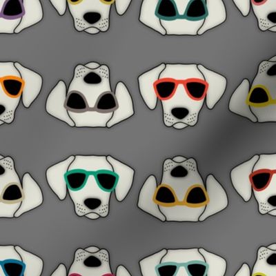 Dogs On Holiday With Sunglasses Grey Medium