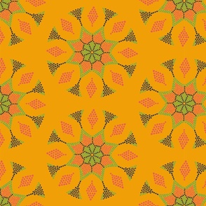 Dotted stars on marigold | large