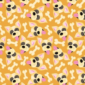 Bone Vacation -dogs pattern 