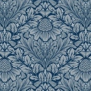 Butterfly Damask | Dark Blue